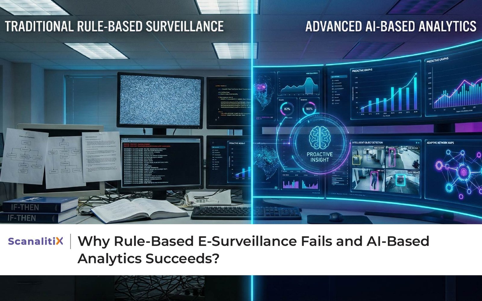 Why Rule-Based E-Surveillance Fails and AI-Based Analytics Succeeds?